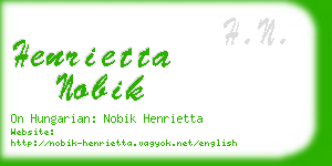 henrietta nobik business card